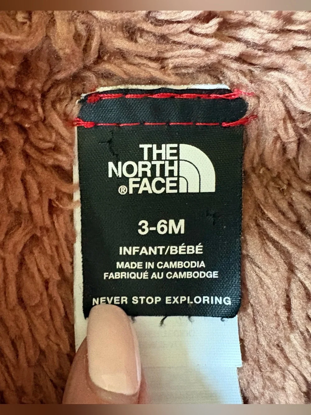The North Face Toddler Hooded Puffer Jacket - Navy & Blue Pattern 3-6 months